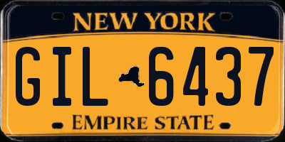 NY license plate GIL6437