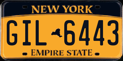NY license plate GIL6443
