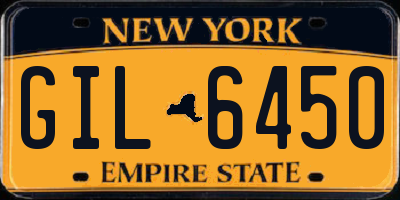 NY license plate GIL6450