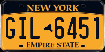 NY license plate GIL6451