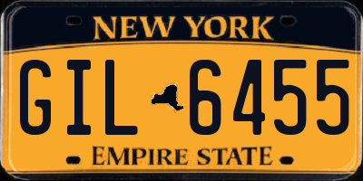 NY license plate GIL6455