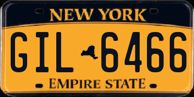NY license plate GIL6466