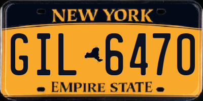 NY license plate GIL6470