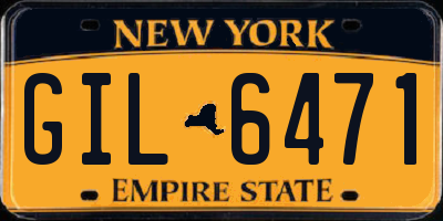 NY license plate GIL6471