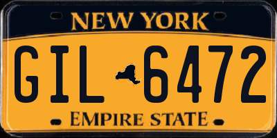 NY license plate GIL6472