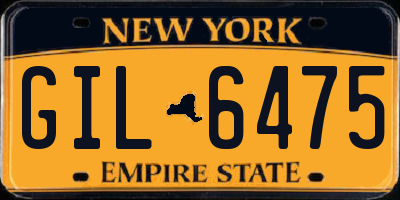 NY license plate GIL6475
