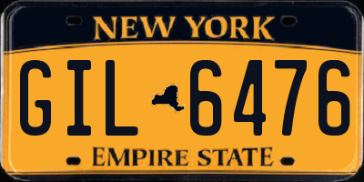 NY license plate GIL6476