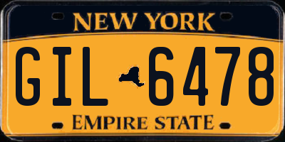 NY license plate GIL6478