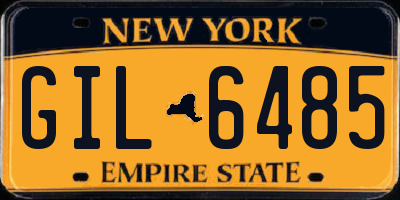NY license plate GIL6485