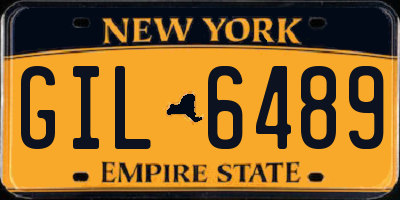 NY license plate GIL6489