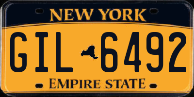 NY license plate GIL6492