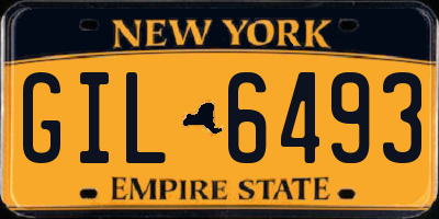 NY license plate GIL6493