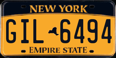 NY license plate GIL6494