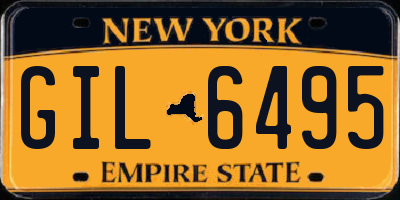 NY license plate GIL6495