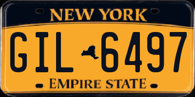 NY license plate GIL6497