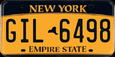 NY license plate GIL6498