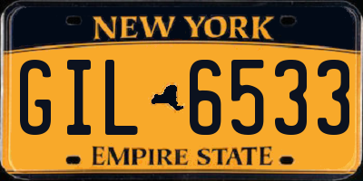 NY license plate GIL6533