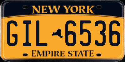 NY license plate GIL6536
