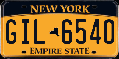 NY license plate GIL6540
