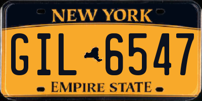 NY license plate GIL6547