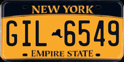 NY license plate GIL6549