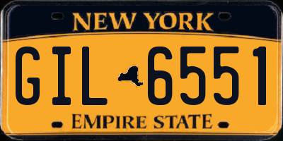 NY license plate GIL6551