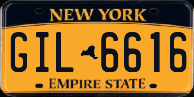 NY license plate GIL6616