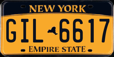 NY license plate GIL6617