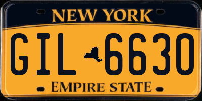NY license plate GIL6630