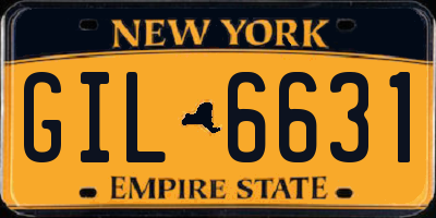 NY license plate GIL6631