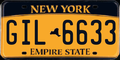 NY license plate GIL6633