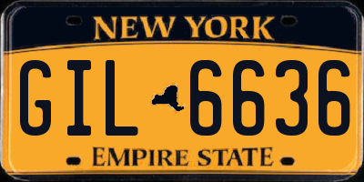 NY license plate GIL6636