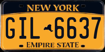 NY license plate GIL6637