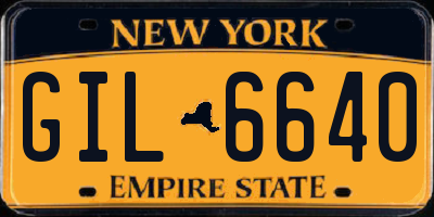NY license plate GIL6640