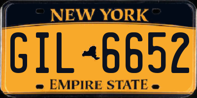 NY license plate GIL6652