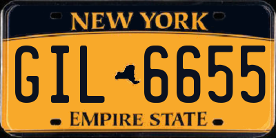 NY license plate GIL6655