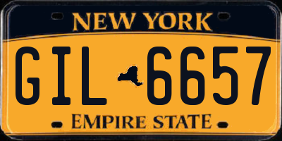 NY license plate GIL6657