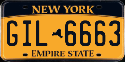 NY license plate GIL6663