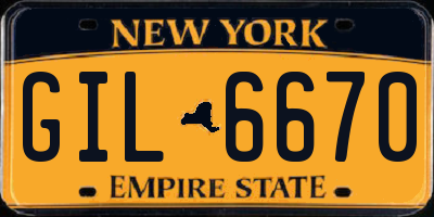 NY license plate GIL6670