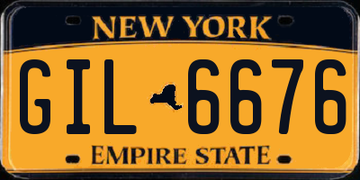 NY license plate GIL6676