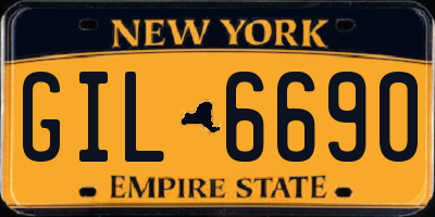 NY license plate GIL6690