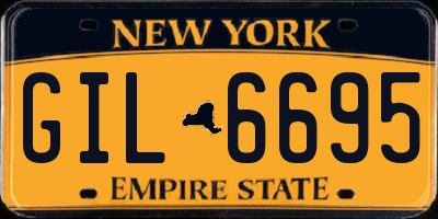 NY license plate GIL6695