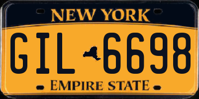 NY license plate GIL6698