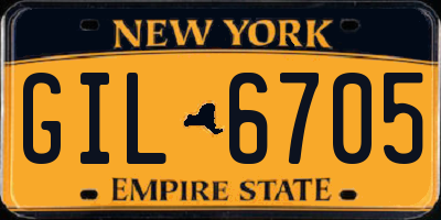 NY license plate GIL6705
