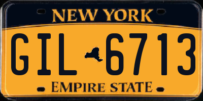 NY license plate GIL6713