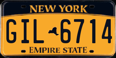 NY license plate GIL6714
