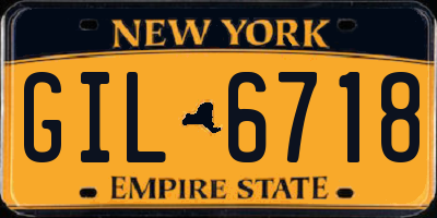 NY license plate GIL6718