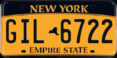NY license plate GIL6722