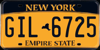 NY license plate GIL6725
