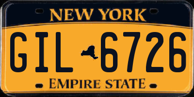 NY license plate GIL6726